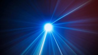Powerful Blue Light in the Dark
