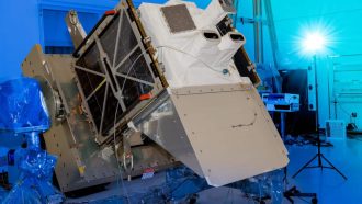 MethaneSAT Aperture and Star Trackers - Ball Aerospace engineers examine satellite hardware after thermal vacuum (TVAC) testing