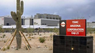 The Taiwan Semiconductor Manufacturing Company (TSMC) fabrication plant in Phoenix, Arizona, US, on Monday, March 3, 2025. Taiwan Semiconductor Manufacturing Co., the world's top producer of AI chips, plans to invest an additional $100 billion in US plants that will boost its chip output on American soil and support President Donald Trump's goal of increasing domestic manufacturing. Photographer: Rebecca Noble/Bloomberg via Getty Images